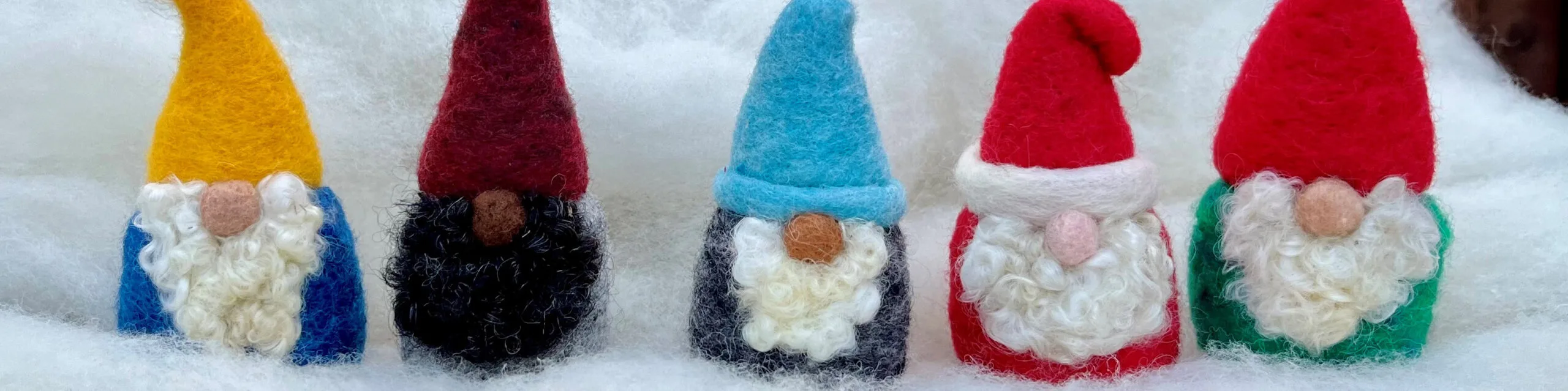 tomten gnomes on a mantle